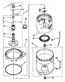 Agitator, basket and tub