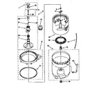 Kenmore 11092590120 agitator, basket and tub diagram