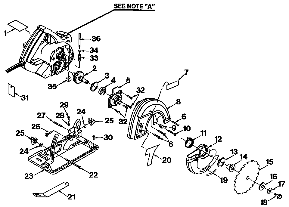 Base and blade assembly