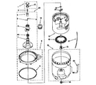 Kenmore 11092582110 agitator, basket and tub diagram
