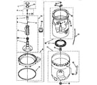 Kenmore 11091565100 agitator, basket and tub diagram