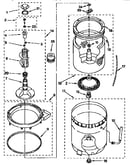 Agitator, basket and tub