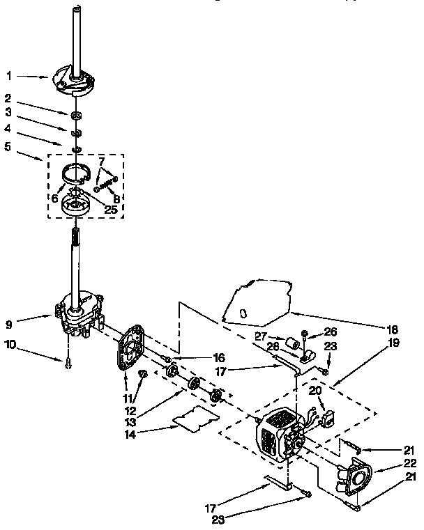 Brake,clutch,gearcase,motor,pump