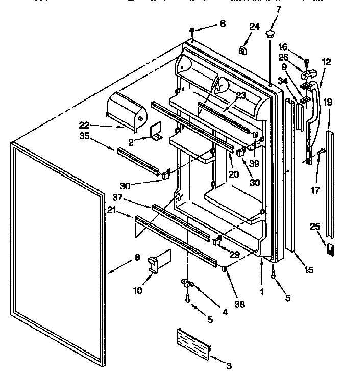 Refrigerator door