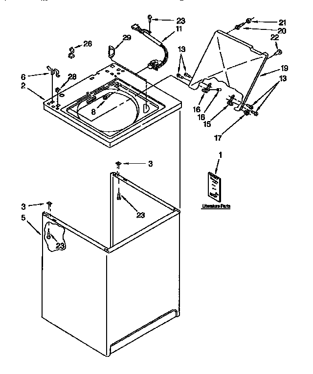 Top and cabinet