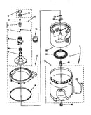 Agitator, basket and tub