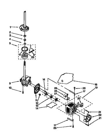 Brake,clutch,gearcase,motor, pump