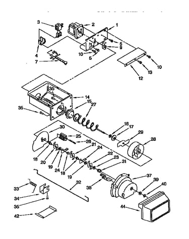 Motor and ice container