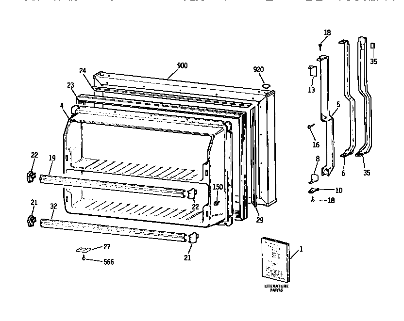 Freezer door