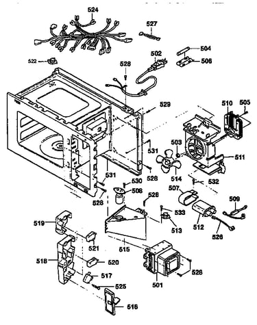 Switches and oven interior
