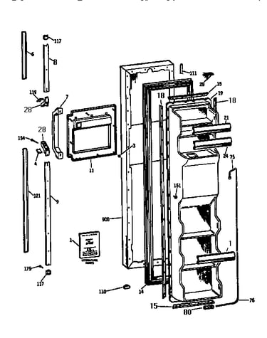 Freezer door