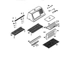 Kenmore 41515645 grill top and cooking grate diagram