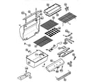 Kenmore 920154550 grill and burner section diagram
