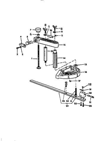 Miter gauge/hold down assembly