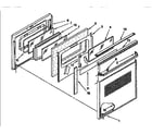 Kenmore 6654428452 upper oven door diagram
