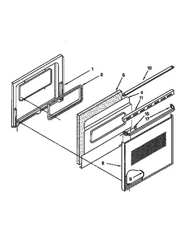 Lower oven door