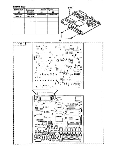 Logic control pcb, mask rom (cpd)