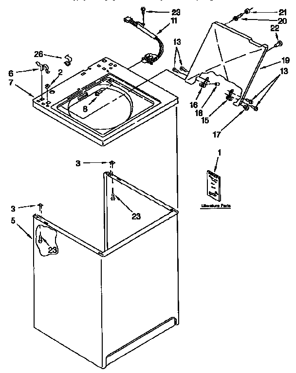 Top and cabinet