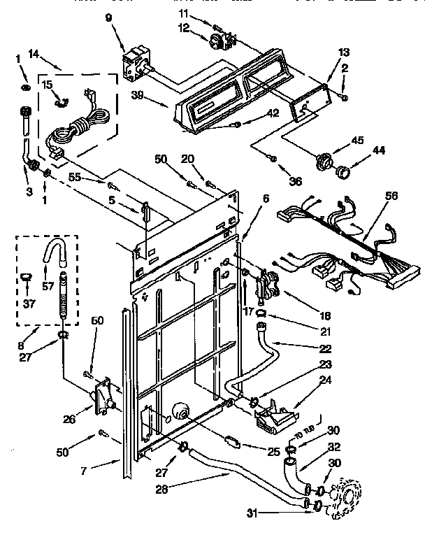 Control and rear panel
