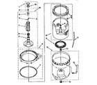Kenmore 11091554100 agitator, basket and tub diagram