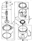 Agitator, basket and tub
