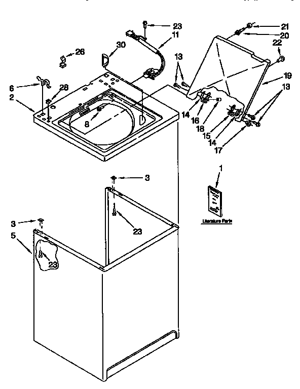 Top and cabinet