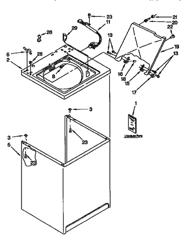 Top and cabinet