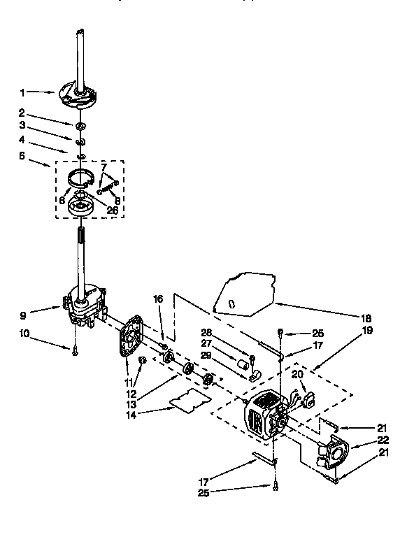 Brake,clutch,gearcase,motor&pump