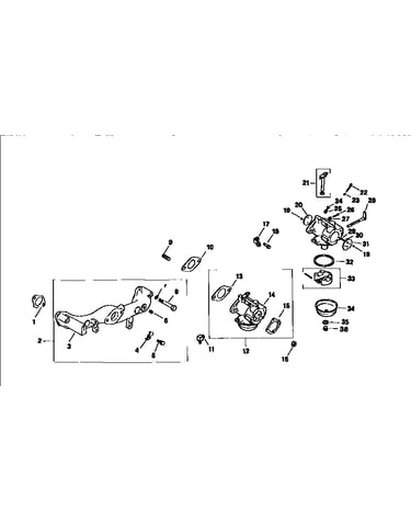 Engine, carburetor, mv18s/58560