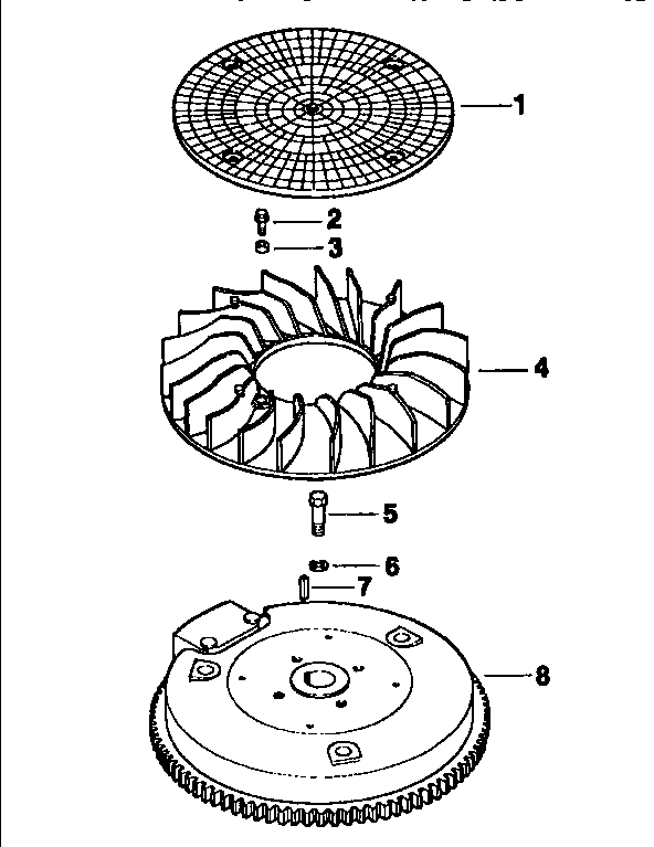 Engine, flywheel, mv18s/58560