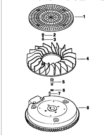 Engine, flywheel, mv18s/58560