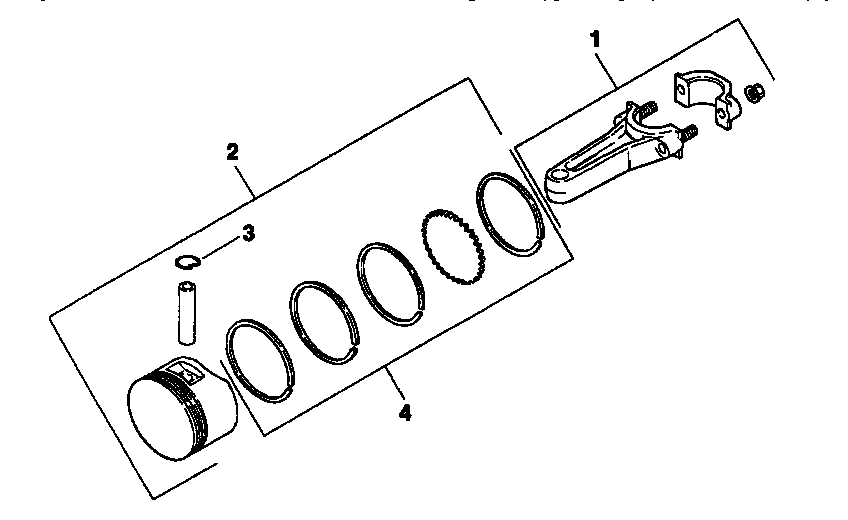 Engine, piston & rod, mv18s/58560