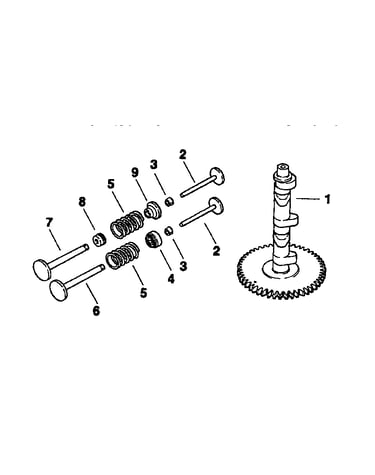 Eng, camshaft&valves, mv18s/58560