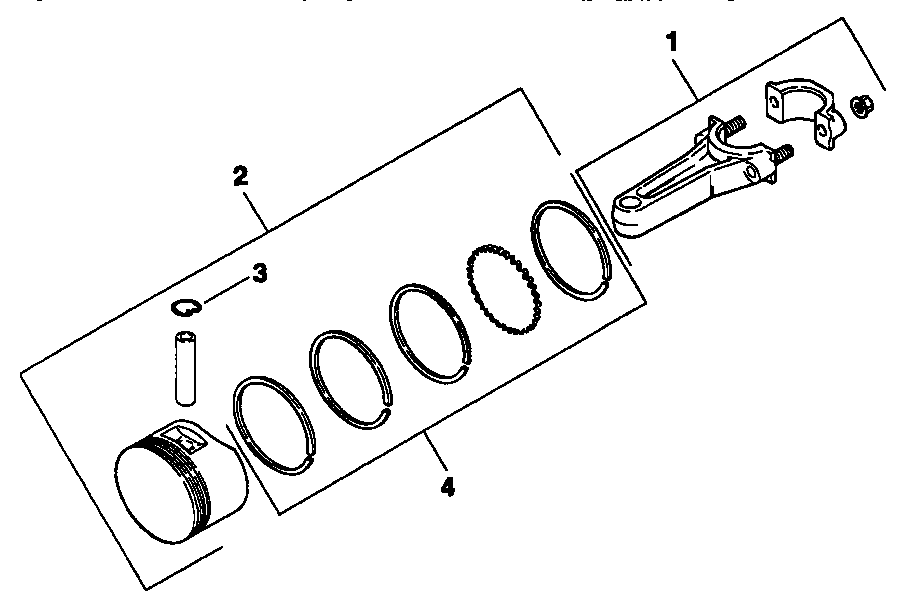 Piston and rod