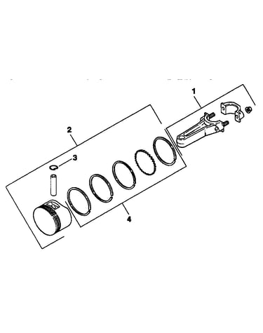 Piston and rod