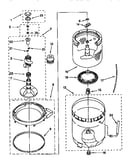 Agitator, basket and tub