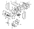 Kenmore 41799395120 dryer, cabinet, drum, heater diagram