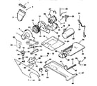 Kenmore 41799395120 dryer, motor, blower, belt diagram