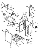 Washer-cabinet, top panel, base