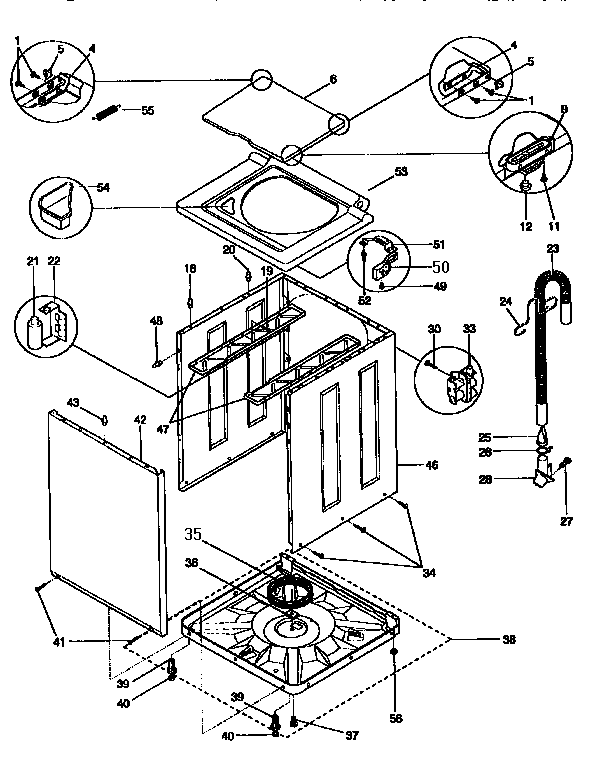 Top and cabinet