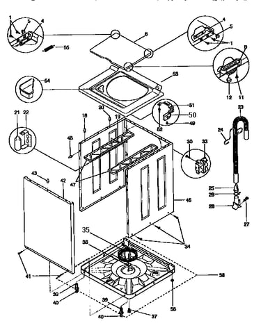 Top and cabinet