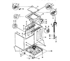 Kenmore 41799370130 top and cabinet diagram