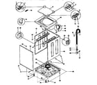 Kenmore 41799375120 top and cabinet diagram