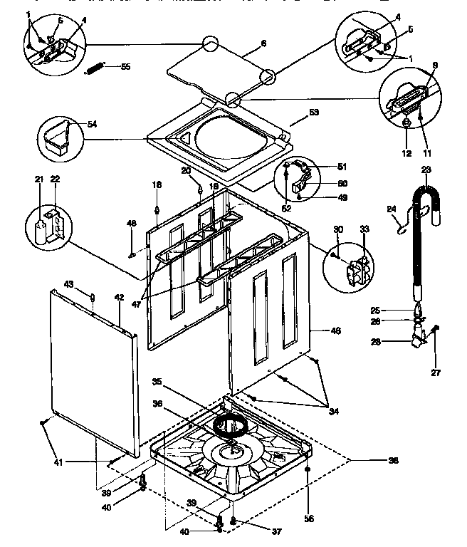 Top and cabinet