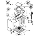 Kenmore 41799375820 top and cabinet diagram