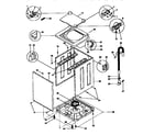 Kenmore 41799390130 top and cabinet diagram