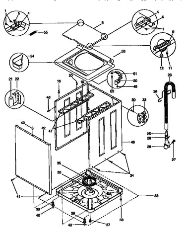 Top and cabinet