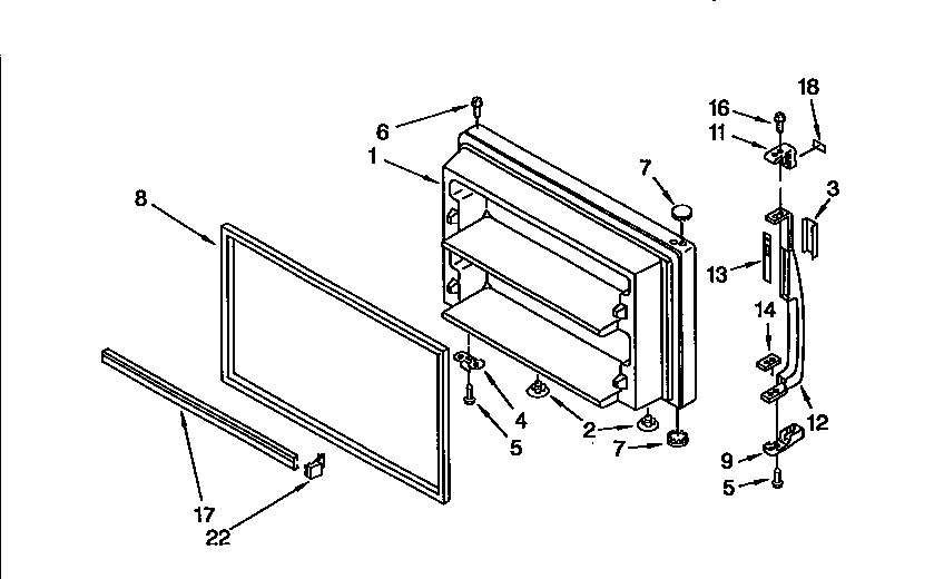 Freezer door