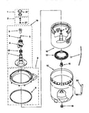 Agitator, basket and tub
