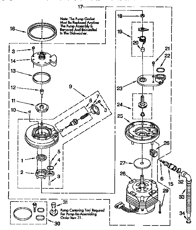 Pump and motor